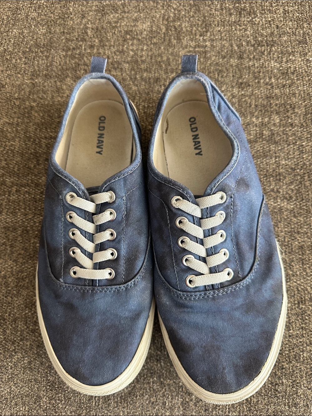 Old Navy Men’s Blue Canvas Mock Lace-Up Sneakers size 5